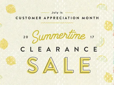 Summertime Clearance advertising campaign design ecommerce promotion sale summer typography