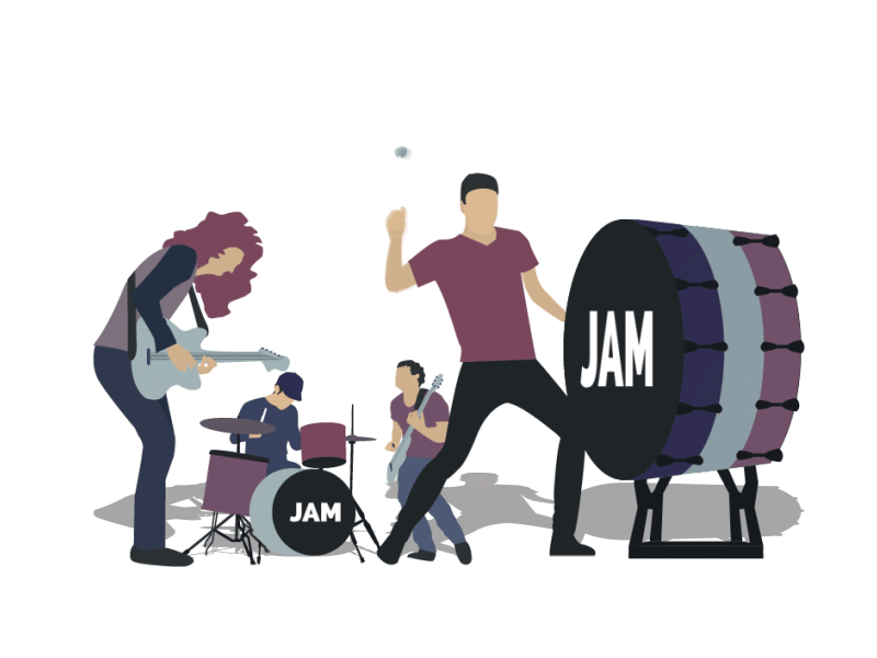 Band Jam Original ae ai lighting loop motion music vector