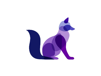 FOX animal fox illustration logo type vector