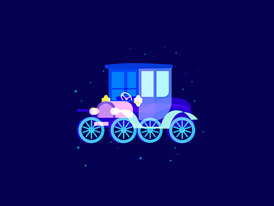 Grandfather Car blending gradient illustration mode