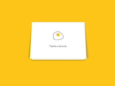 Thanks A Brunch brunch card egg illustration thank you yellow