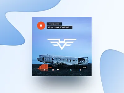 VH Soundcloud album art design logo music player soundcloud streaming application vh web radio