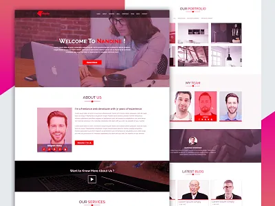 Nandine Portfolio Template bootstrap template business template creative html5 portfolio portfolio bootstrap template portfolio html template portfolio landing page portfolio responsive
