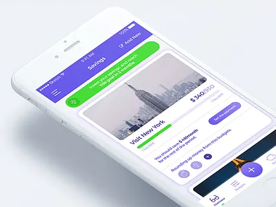 Goaldie Finance App app budget finance goal iphone money savings ui ux