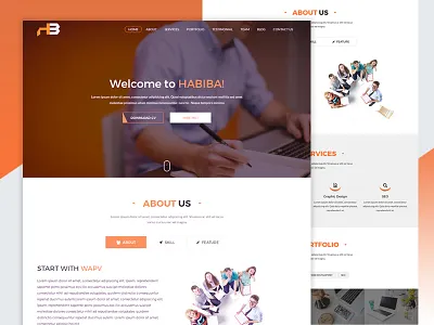 Habiba Portfolio and CV Template bootstrap template business creative cv template habiba portfolio portfolio cv template portfolio template responsive bootstrap template twitter bootstrap template