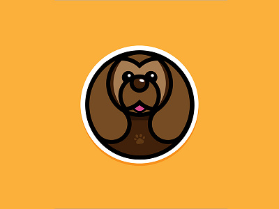 Dog Sticker animal badge dog friend sticker thicklines