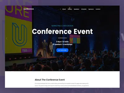 Folie WordPress Theme - Conference Demo conference folie wordpress theme web design webite builder website websites wordpress wordpress theme