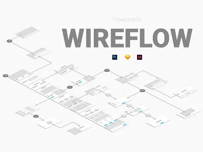 Wireflow Flowcharts app flowchart flowcharts presentation user flow ux uxflow web website wireflow wireframe