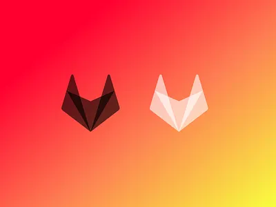 Project SQRL brand fox gradient head identity insect logo orange pest polygon squirrel