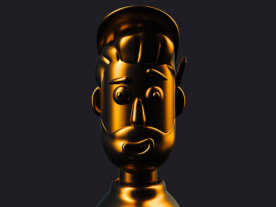 The golden child c4d model sculpting