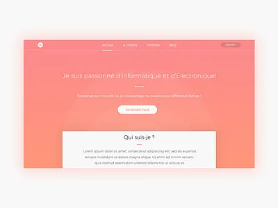 Personnal Website Design - Landing Page home landing page portfolio ui ux webdesign website