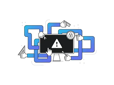 under maintenance... error hands illustration