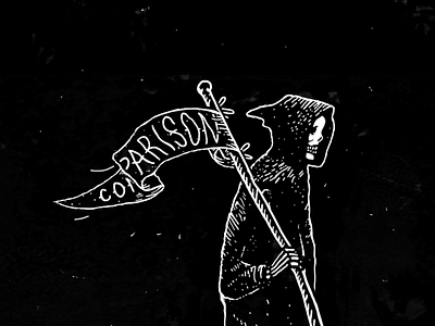 Comparison Is Death comparison death drawing illustration simple