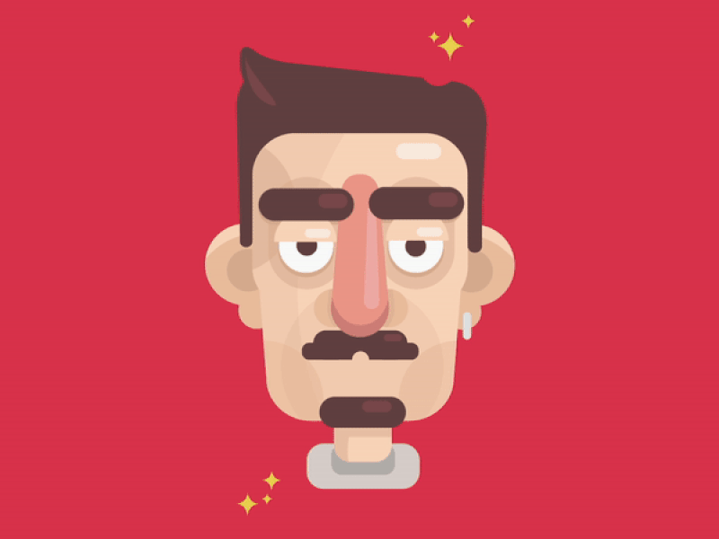 Portrait Animated animation gif graphics illustration mateus motion motion graphics