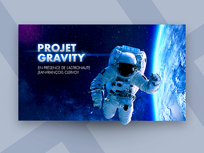 Projet Gravity astronaut earth french astronaut illustration nasa planet space space ship spaceman stars webdesign