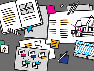 Design Thinking iconography illustrations