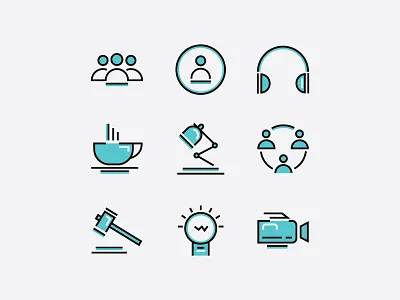 BPO Icon Collection adobe bangladesh bpo debashis design icon illustrator