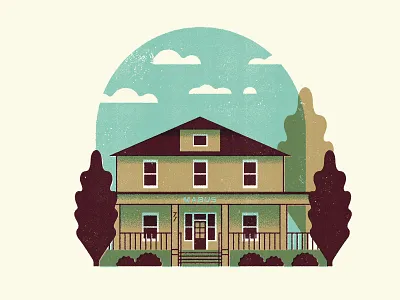 It's Been Fun building illustration texture trees