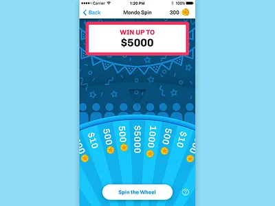 Long Game Mondo Spin design gambling liz hewell long game mobile app mondo spin ui ux whitespace