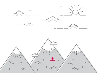 Adventure Scene design designer graphic design icon icon design iconography illustration monoline social media