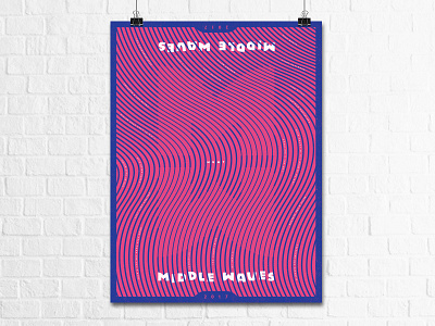 Middle Waves Poster design gig poster illustration typography