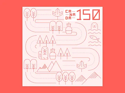 Canada Day british columbia canada day illustration nature ntrust social media