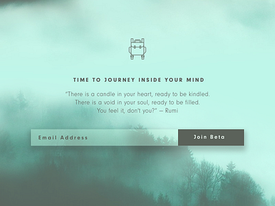 Conductive Beta Signup backpack beta form green mist mountain signup ui ux