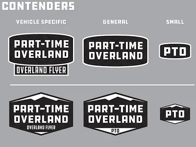 Part-Time Overland Logos branding logo logos outdoors overland overlanding retro vintage wip work in progress