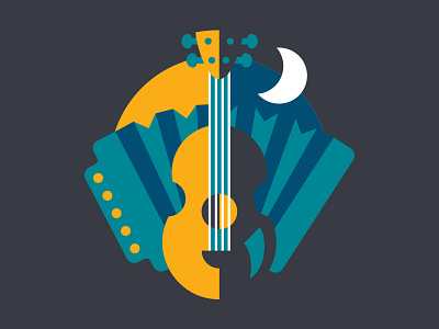 Louisiana Night Icon accordion entertainment fiddle icon music nightlife nighttime series
