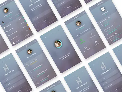 Healthup background blur health minimal mobile ui ux