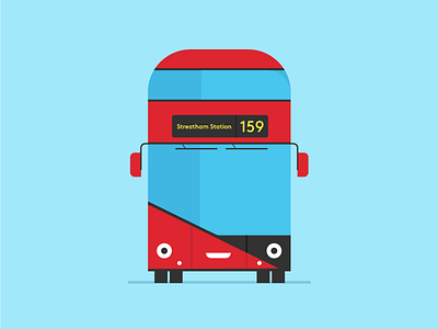 Routemaster bus character doodle fun london routemaster vector