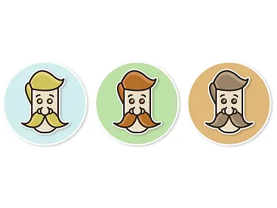 Movember Mustaches circles design dude health illustration men mens health mustache thick lines