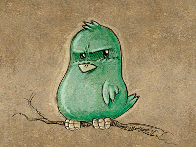Greeeen Bird bird digitalpainting drawing sketch
