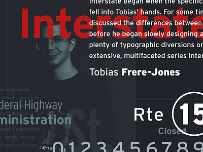 Interstate Type Specimen font bureau interstate layout lettering sans specimen tobias frere jones typography