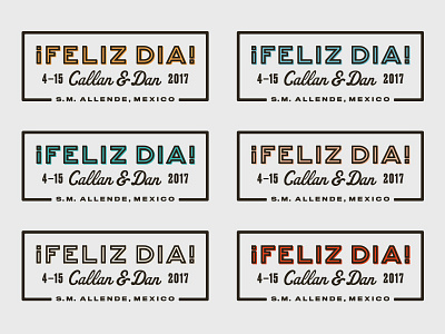 Wedding Stamps. mexico typography wedding