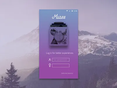 Daily UI album cover login music