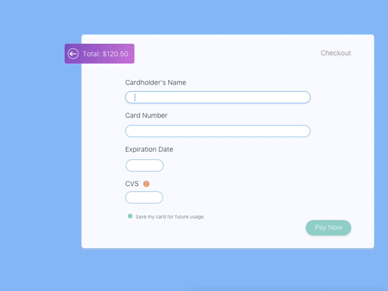 Credit Card Checkout dailyui002