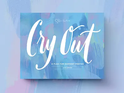 2016 Calendar Cover calendar hand lettering painting watercolor