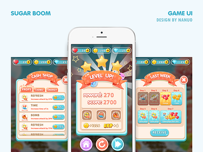 Game Interface Design design game gui interface sugar sweet ui