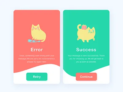 #076 - Flash Message (Error/Success) 100 day ui design challenge cat daily ui flash message