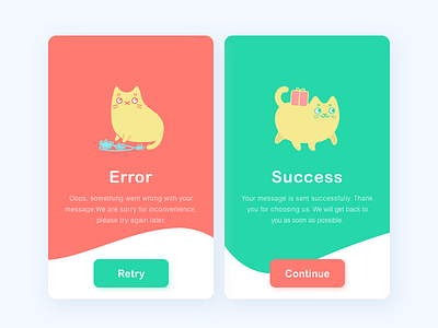 #076 - Flash Message (Error/Success) 100 day ui design challenge cat daily ui flash message