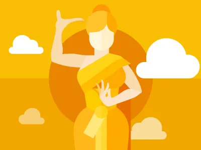 Maybe you want to learn Thai? illustration learn thai yellow