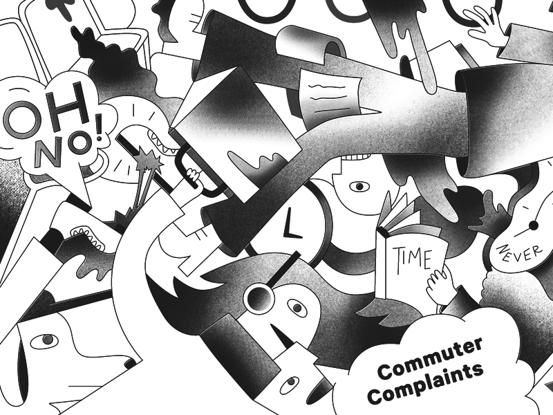 Commuter Complaints commuter commuting observations public riso transportation travel zine