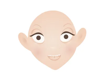 Character design /face/ in progress character design face head vector