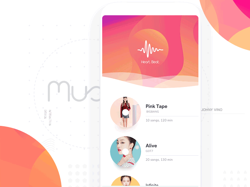 Album-Radial-Interaction gif interaction ios johnyvino minimal music player playlist radio ui ux web