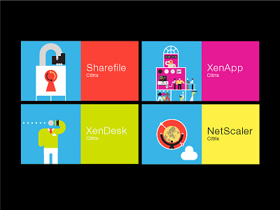 Citrix Product Branding branding graphicdesign illustration infographics technology