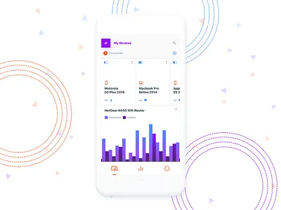 Devices app connect design devices mobile ui ux wifi