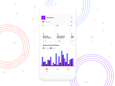 Devices app connect design devices mobile ui ux wifi