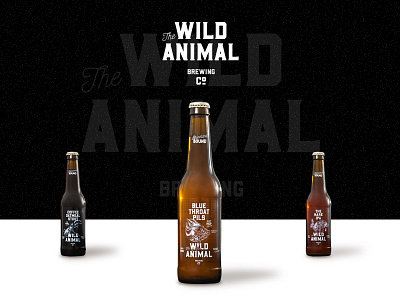 The Wild Animal Brewing Co. - Logo & Packaging black craft beer design identity illustration ipa logo nice packaging webdesign white