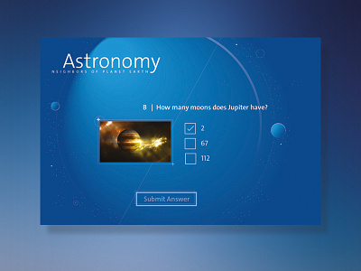 Astronomy Jupiter interface ui